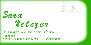 sara melczer business card